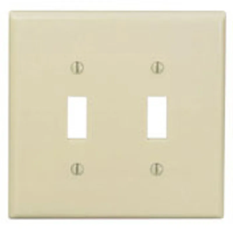 Leviton PJ2-T 2-Gang Toggle Switch Wallplate Midway Size