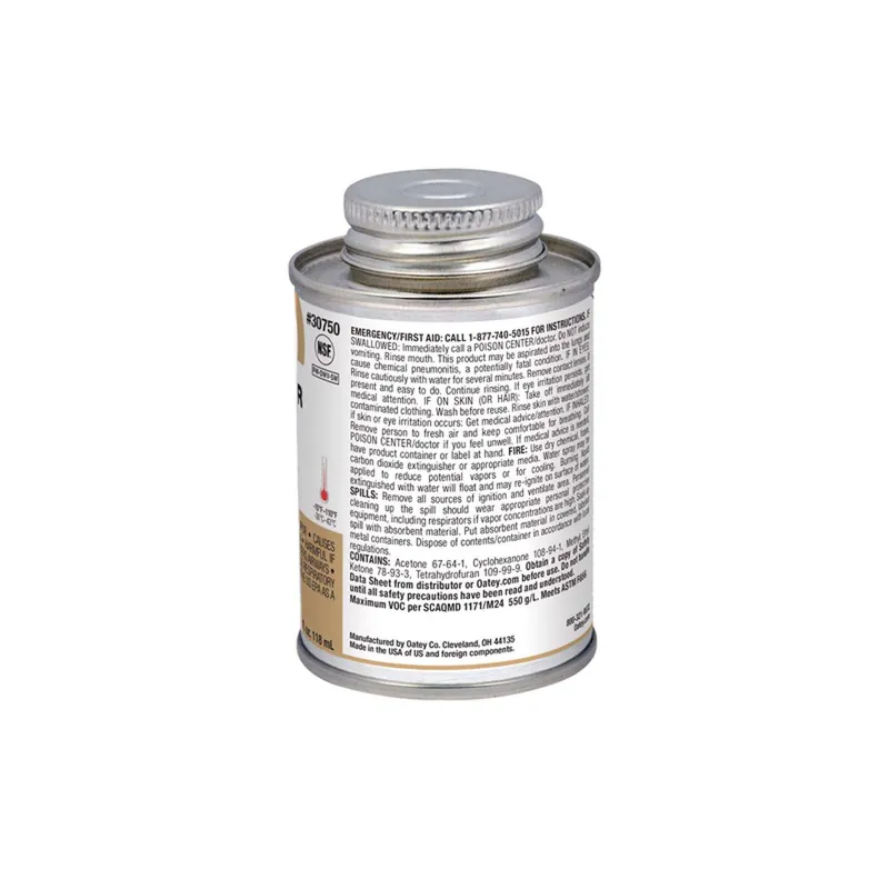 Oatey 30750 Pvc Cpvc Clear Primer 4 Oz Nsf Listed