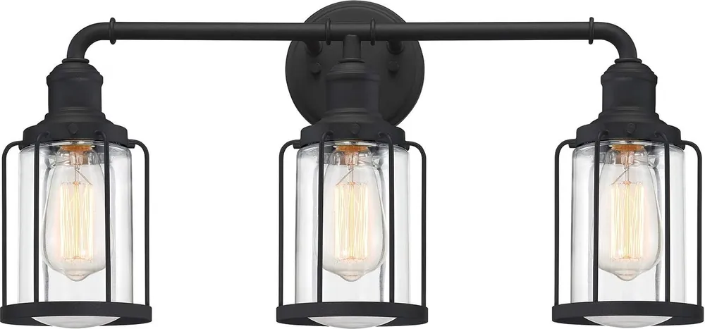 Quoizel LUD8624EK Ludlow Blueprint Industrial Vanity Bath Lighting 3-Light 100 Watts