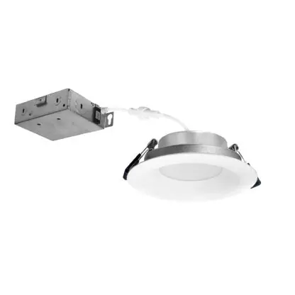 Nora Lighting NCSC-R4D1TWMPW 4 inches Contractor Series Can-less LED Downlight with Deep Reflector, Selectable CCT (12-Pack)