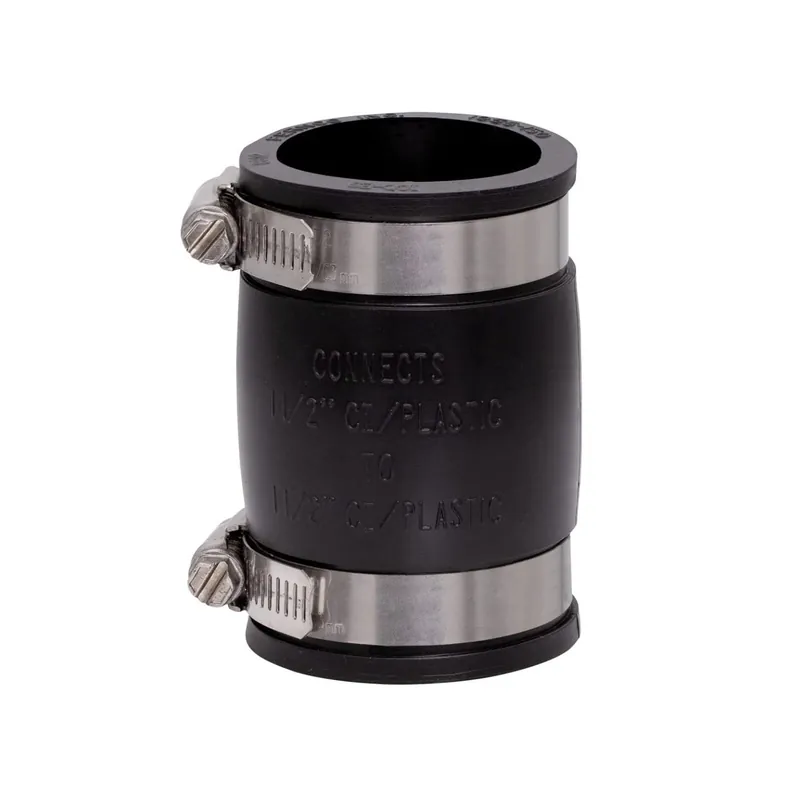 Fernco 1056-150 1 Flexible Pvc Clamp Coupling 1 to 1/2 Inch