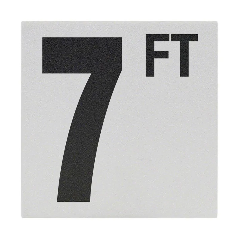 Inlays cc620070 Ceramic 7FT Depth Marker Tile 6x6 in