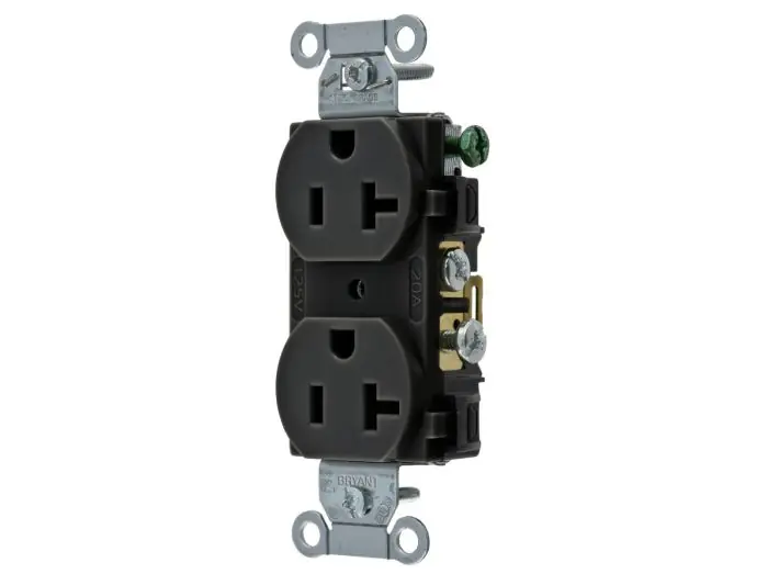 Bryant CRS20BLK Duplex Receptacle 20A 125V 5-20R