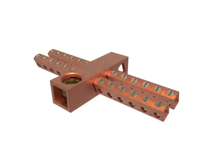 Ilsco CAN-300 Copper Neutral Bar 24 Ports