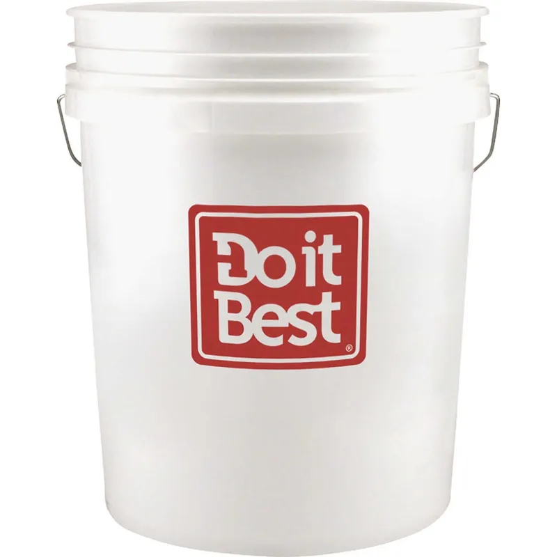 Do It Best 782920 5 Gal. White Bucket with Red Logo