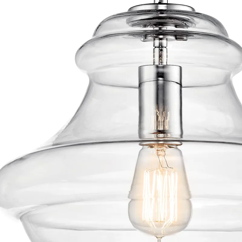 Kichler Lighting 42044CH Everly 60W 1-Light Medium Pendant