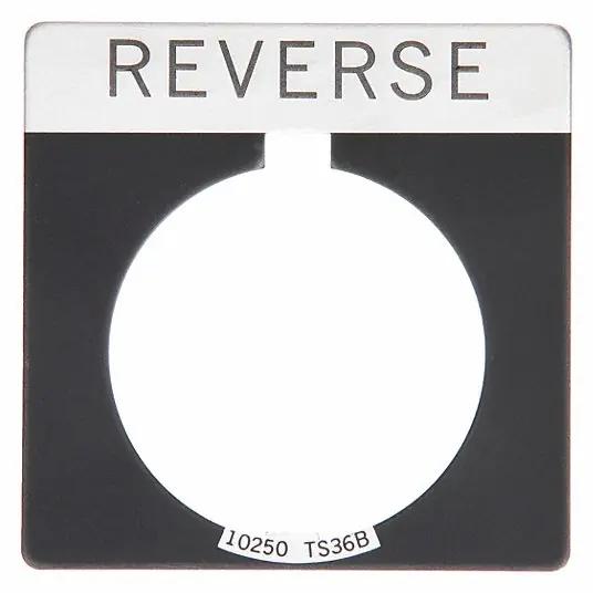 Eaton 10250TS30 Pushbutton Legend Plate REVERSE