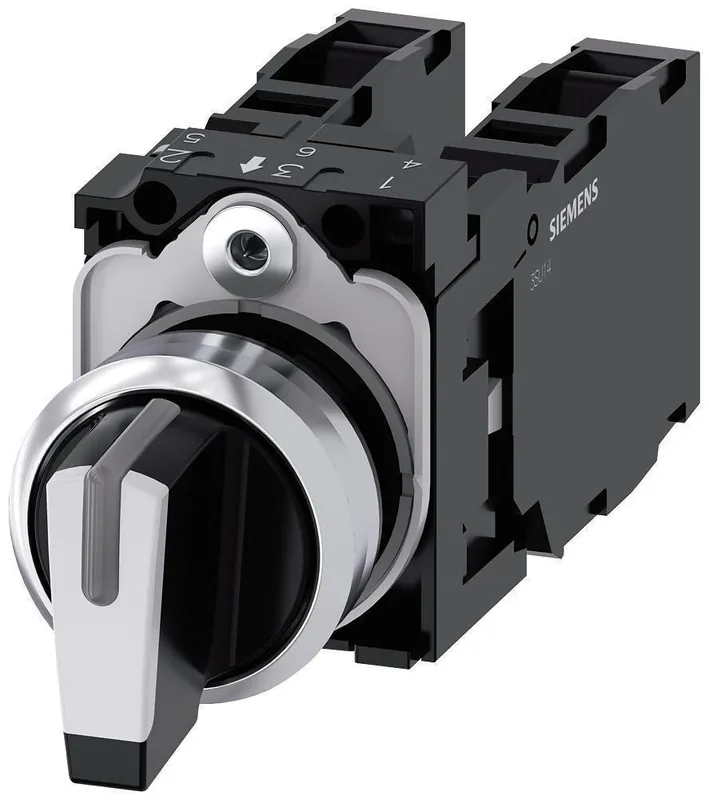 Siemens 3SU11502BL601LA0 Selector Switch 3 Position 4PST 10A 500V