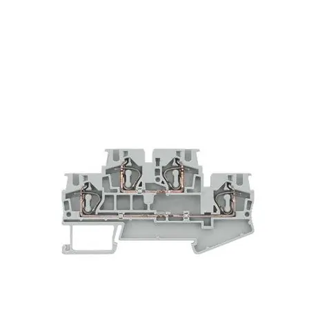 Siemens 8WH20200AG00 Term Block, Spring, 2-Tier, 4, Gray, 2-Poles