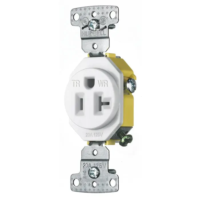 Bryant RR201WWRTR Resi Sgl Rcpt, 20A 125V, Wr, Tr