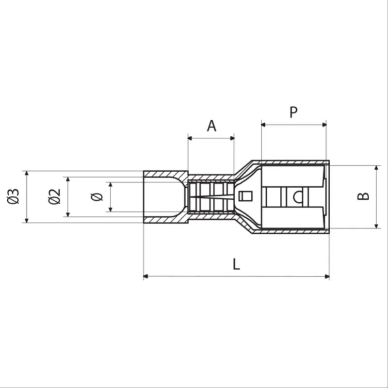 Cembre BF-F608P Female Disconnect Connector 1.5-2.5mm²
