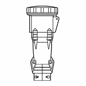 Pass & Seymour PS460C7-W Pin and Sleeve Connector 60A 480V 3P 4W