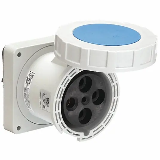 Bryant 4100R9W Female Receptacle 100A 3-Phase Delta 250V AC