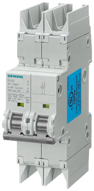 Siemens 5SJ4204-7HG42 MCB, 2P, 4A