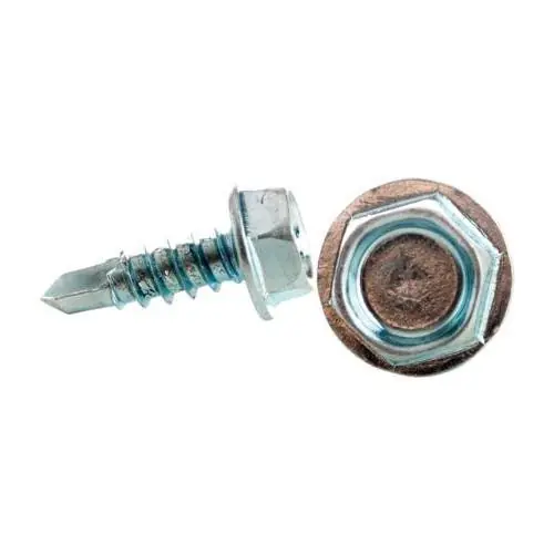 Minerallac 78812J 8-18 x 3/4 in. Tek Screws, Hex Washer Head, Zinc Plated