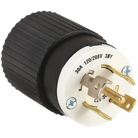 Bryant 72130NP Locking Devices Industrial Male Plug 30A 3-Phase Wye 120/208V AC L21-30P