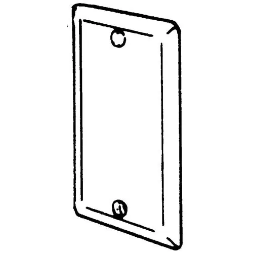 Appleton 180A Handy Box Cover Blank Fits 4-1/8 inches x 2-3/8 inches