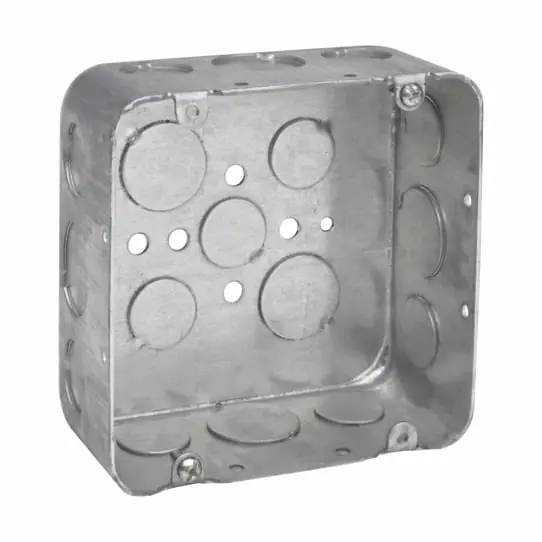 Crouse Hinds TP556 Steel Deep Outlet Box 4-11/16-Inch x 4-11/16-Inch x 2-1/8-Inch