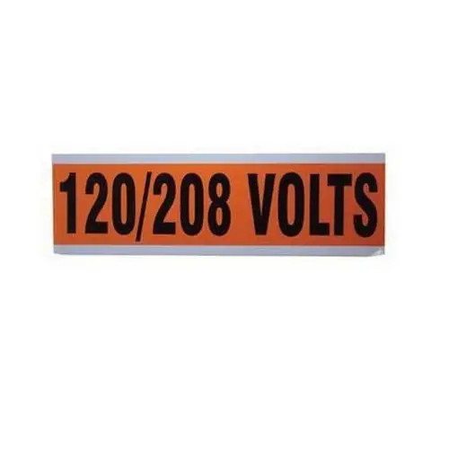 Ideal 44-295 Voltage/Conduit Marker Card "120/280 inches Large (5/PK)