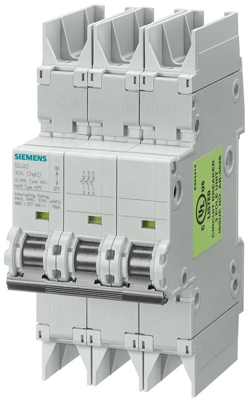 Siemens 5SJ4306-7HG42 Miniature Circuit Breaker 5SJ4 3P 6A