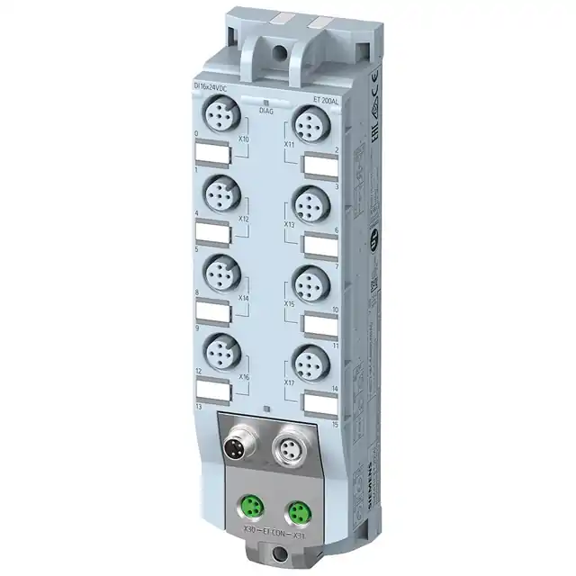 Siemens 6ES71415AH000BA0 Input Module DI 16X 24 V DC 8X M12