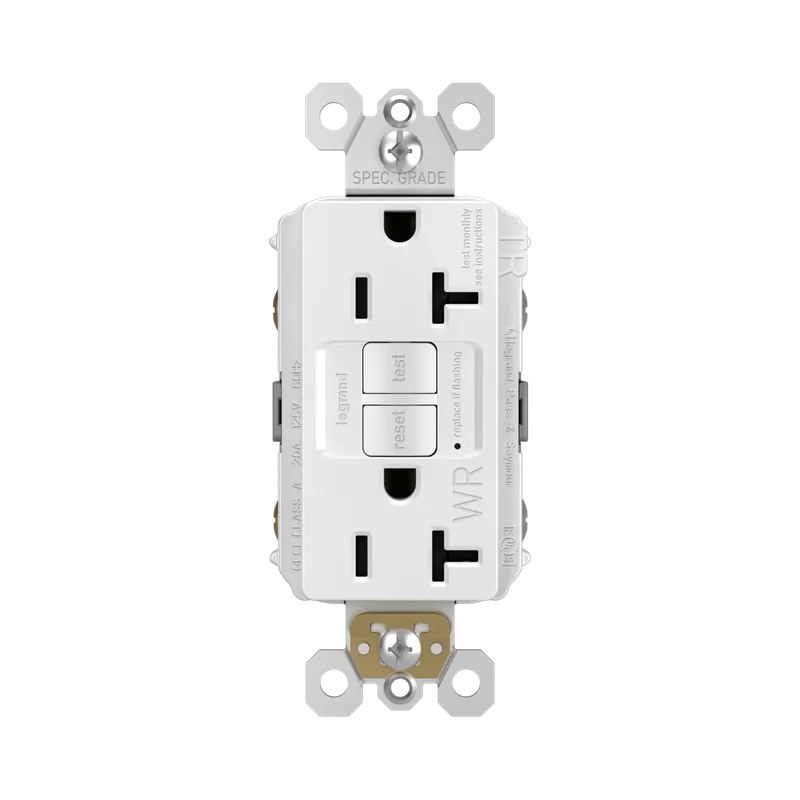 Pass & Seymour 2097TRAPLW Radiant Tamper-Resistant Weather-Resistant 20A Duplex Self-Test GFCI Receptacles with SafeLock Protection
