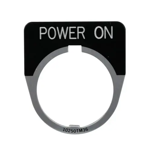 Eaton 10250TM85 Legend Plate Standard, 1/2 Round, 10250T Series