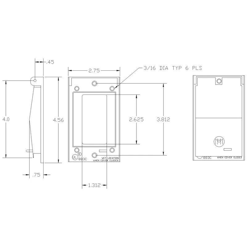 Mulberry Metal Products 30538 Alum Wp GF1 Rcpt Cvr