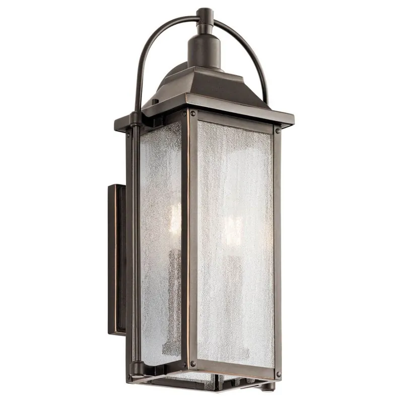 Kichler Lighting 49714OZ Harbor Row 2-Light 40W 18.5-in Outdoor Wall Lantern
