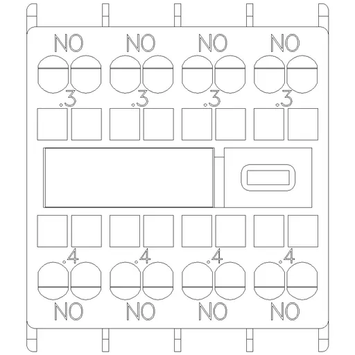 Siemens 3RH29112FA40 Aux. Switch 4NO FO