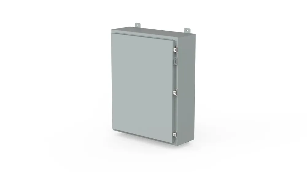 Hoffman A241206LP Continuous Hinge Enclosure with Clamps LP Type 4, 24x12x6