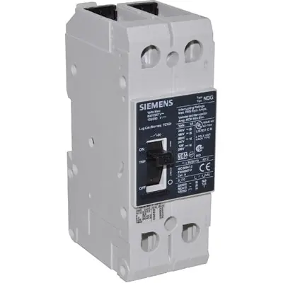 Siemens NGG2B025L Circuit Breaker Molded Case Thermal Magnetic DIN Rail Box Lug 2 Pole 25A