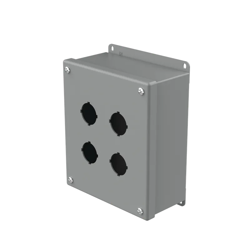 Hoffman E4SPB Pushbutton Square Enclosures Type 12, 4Pbx30.5mm
