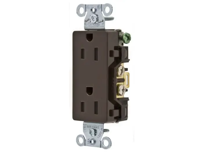 Bryant DRS15 Receptacle, Straight Blade, Commercial, 15A, 125V