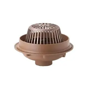 Jay R Smith 1080y03(-cid) Roof Drain Assembly 15 in Dia 3 in Outlet No Hub Cast Iron Dome Water Dam