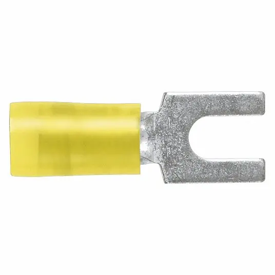 Panduit PN10-6F-L Pan Fork Terminal Nylon Insulated 12-10AWG #6 Stud Size