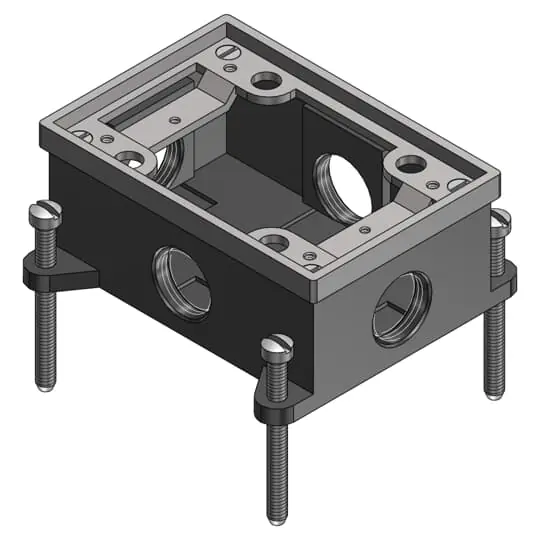 Abb 841al Single Gang Flush Service Floor Box 15 Cubic Inches