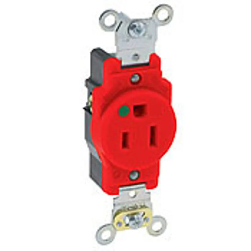 Leviton 8210-R Single Receptacle 15 Amp 125 Volt