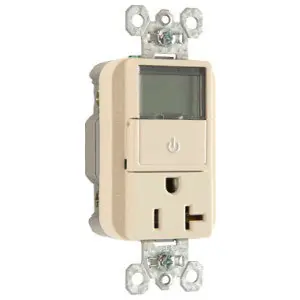 Pass & Seymour PLT26351-LA Plug Load Timer Receptacle 20A 125V 1.73 Inch Width