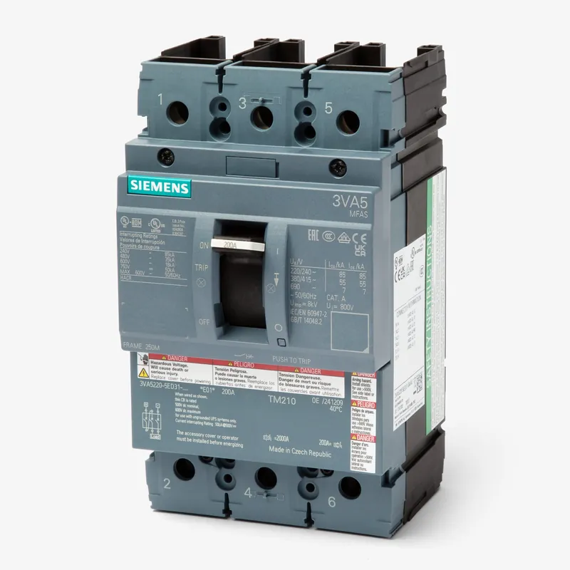 Siemens 3VA5220-5ED31-0AA0 Molded Case Circuit Breaker 200A