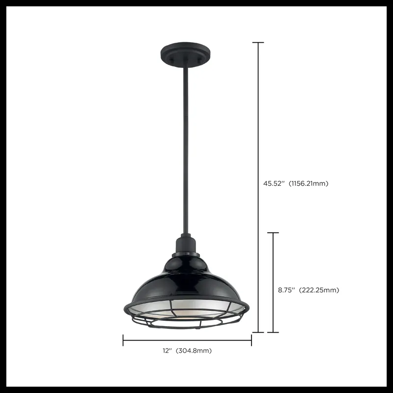 Satco 60-7004 Newbridge 1lt Large Pendant 60W