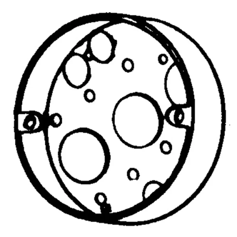 Appleton 510L 3-1/4 inches Round Box 1/2 Deep No Clp