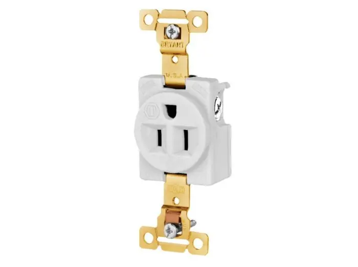 Bryant 5261W Single Receptacle 15A 125V 5-15R