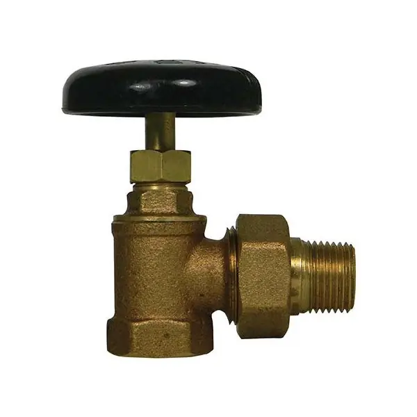 A.Y. Mcdonald 4420-088 4437T Hot Water Angle Valve 3/4 MNPT Union x FNPT