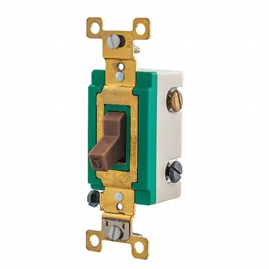 Bryant 3003BRN Toggle Switches, General Purpose AC, Three Way, 30A 120/277V AC