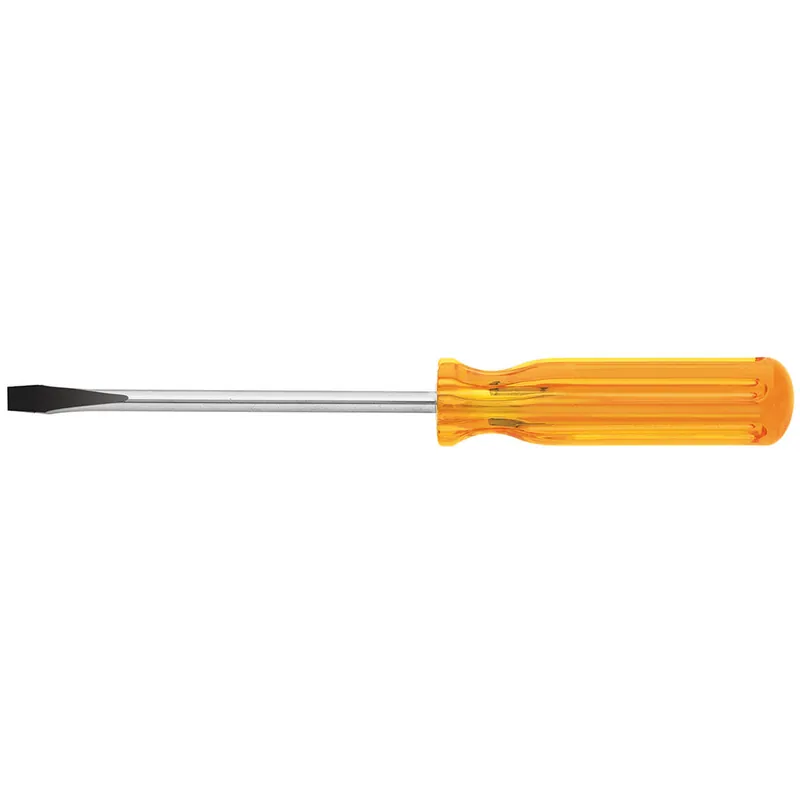 Klein Tools BD156 Keystone Screwdriver, Plastic Handle, 6-Inch Round Shank