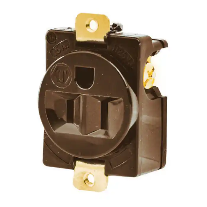 Bryant 5284 Receptacles, Short Yoke, Commercial/Industrial Grade, 15A 125V, 5-15R