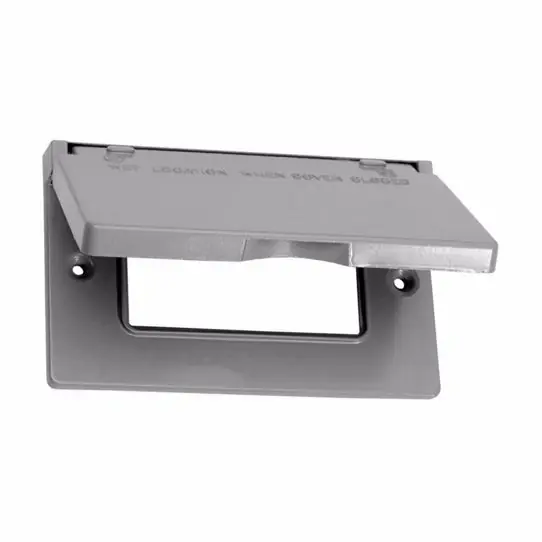 Crouse Hinds TP7236 1-Gang Weatherproof Horizontal GFCI Receptacle Cover