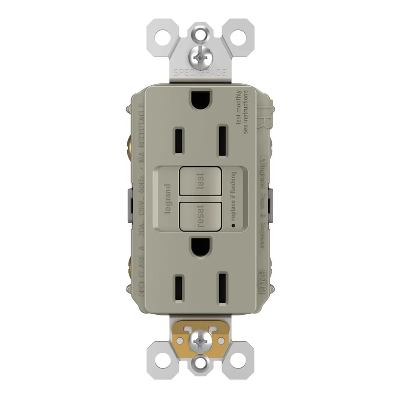Pass & Seymour 1597-TRNICC4 radiant Tamper-Resistant 15A Duplex Self-Test GFCI Receptacles with SafeLock Protection