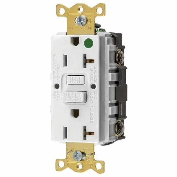 Bryant GFST83W GFCI Receptacles Self Test Hospital Grade 20A 125V 5-20R